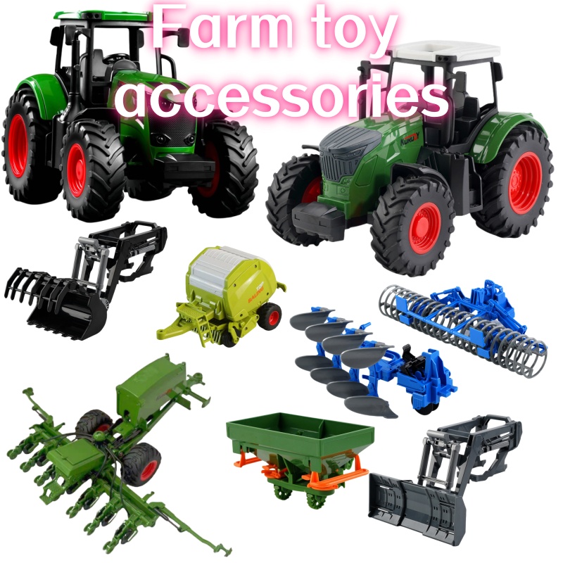 Kids Outdoor Play Equipment - 1:24 Ölçekli Ataletli Çiftlik Traktörü, Çıkarılabilir