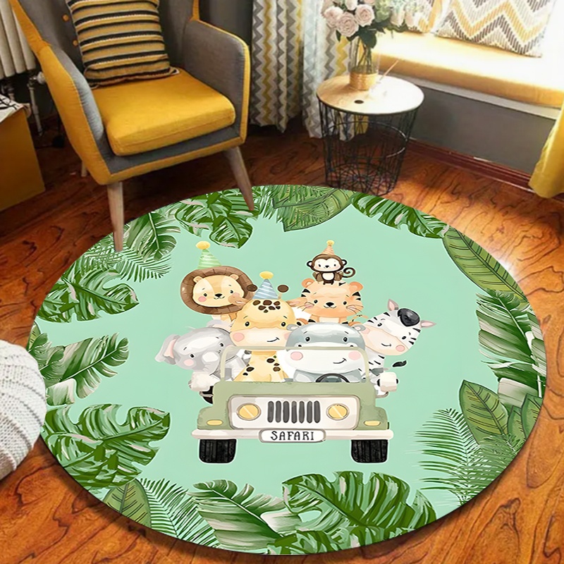 Kids Outdoor Zoo - Sevimli Safari Orman Hayvanları Kamyon Yuvarlak