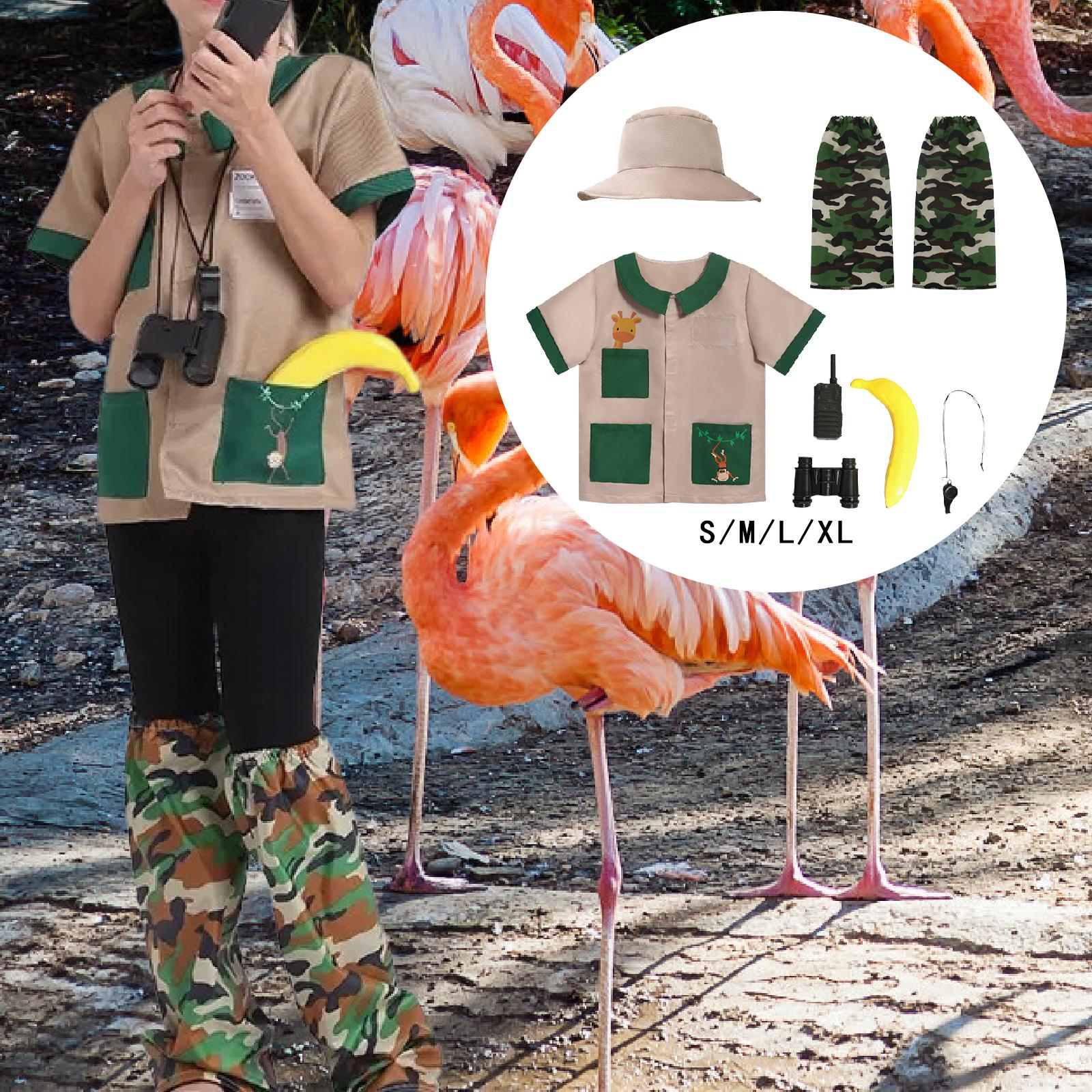 Kids Outdoor Zoo - Çocuklar için Keşifçi Kostüm Seti Düdük