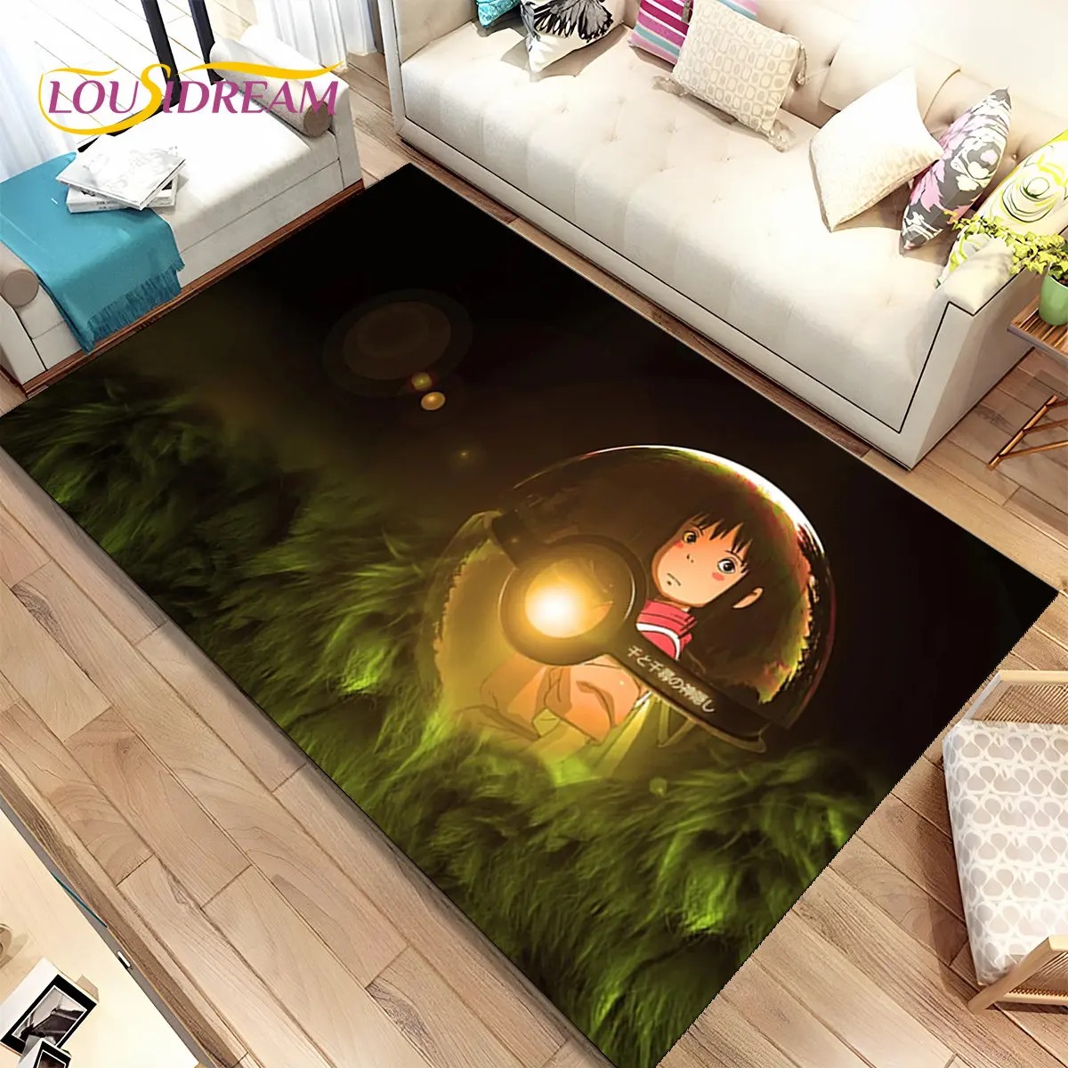 Kids Outdoor Play Area - Ruhların Kaçışı Karikatür Anime Alan Halısı,