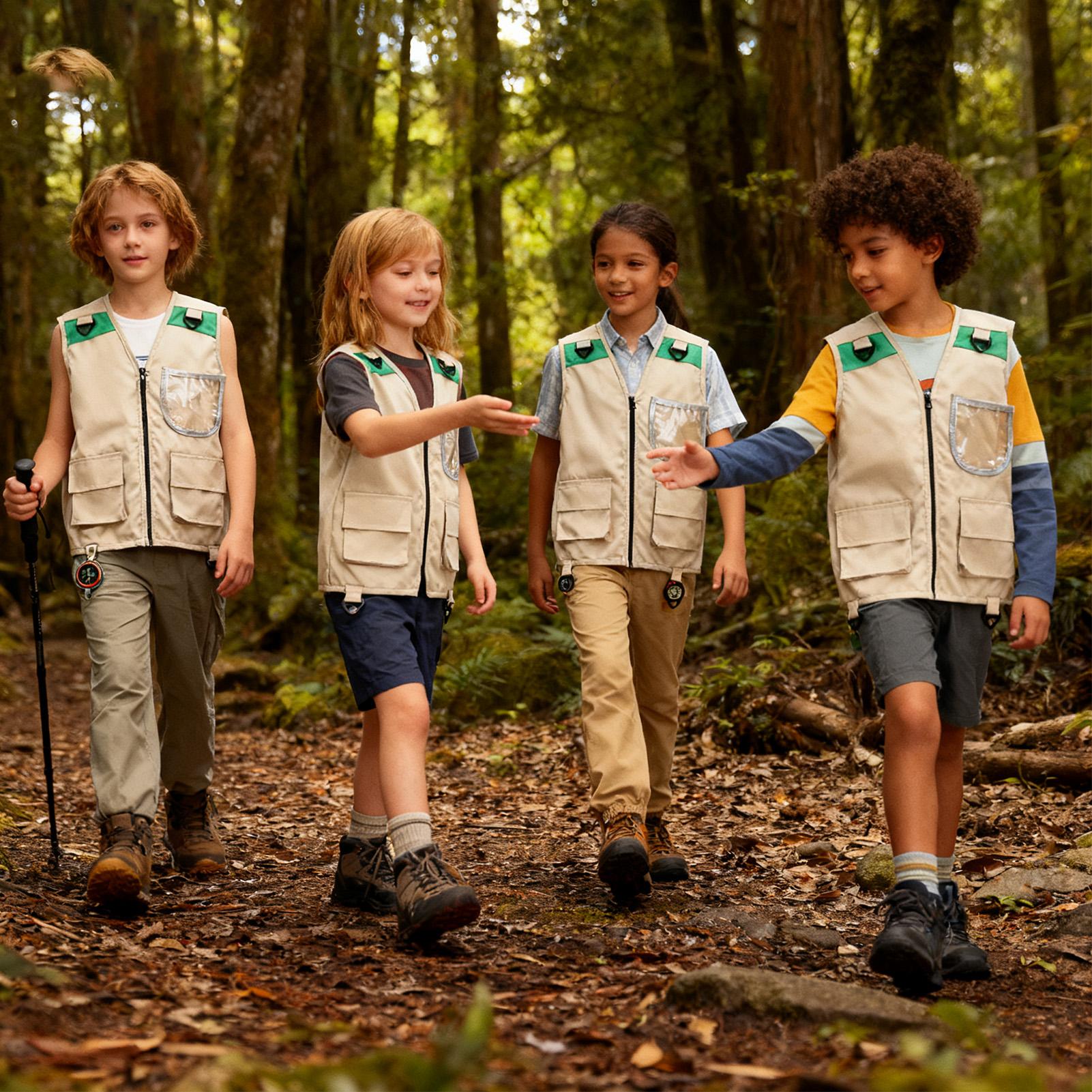 Kids Outdoor Zoo - Çocuklar Kargo Yeleği Kolsuz Kostüm Ceket