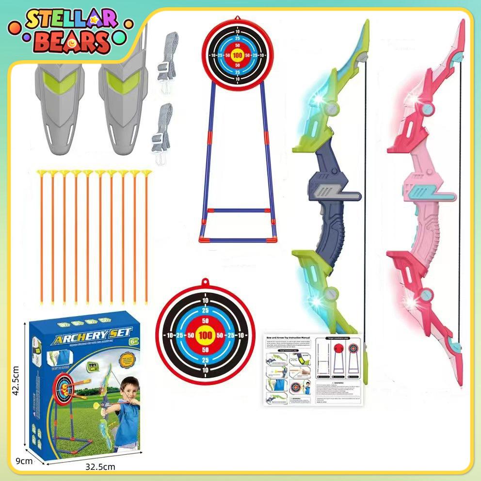 Kids Outdoor Archery Set - Dikey Hedef Enayi Oklar ile Yay