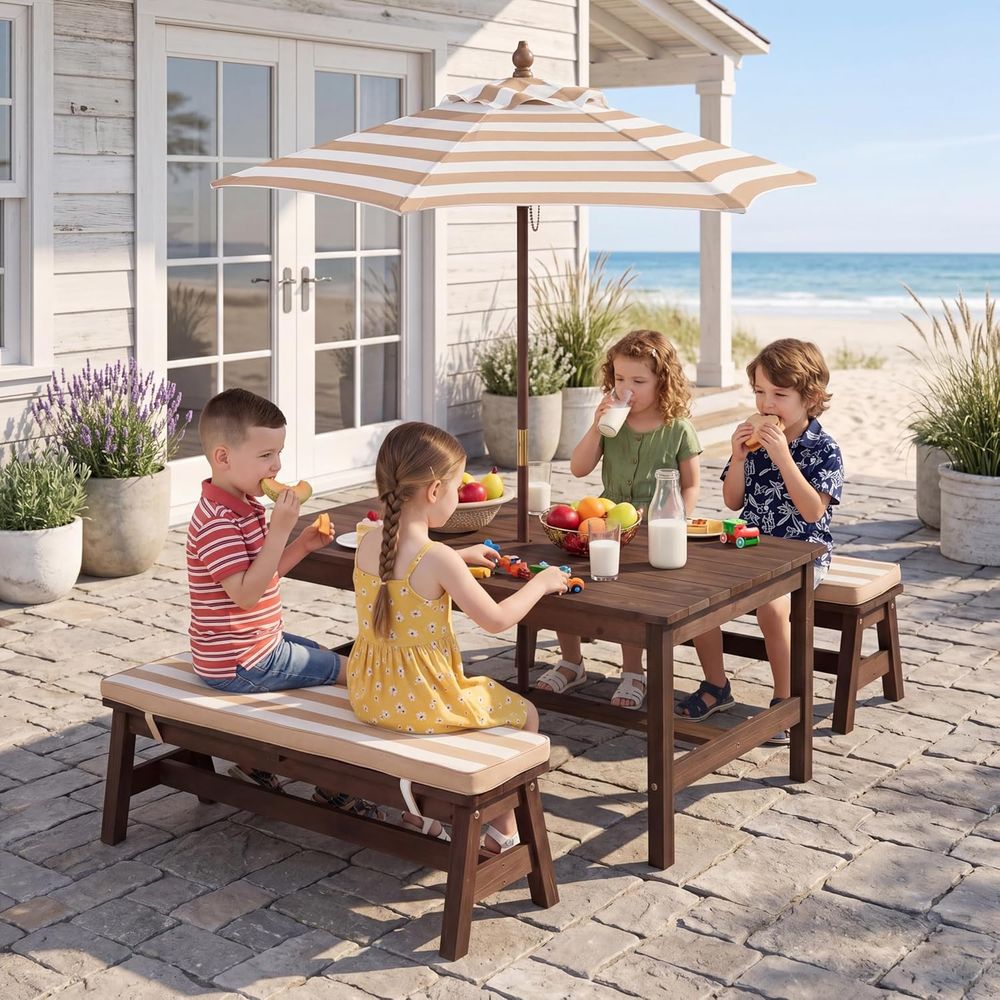 Çocuk Piknik Masası, Büyük 42“ - Kids Outdoor Umbrella For Table incelemesi ve fiyatı