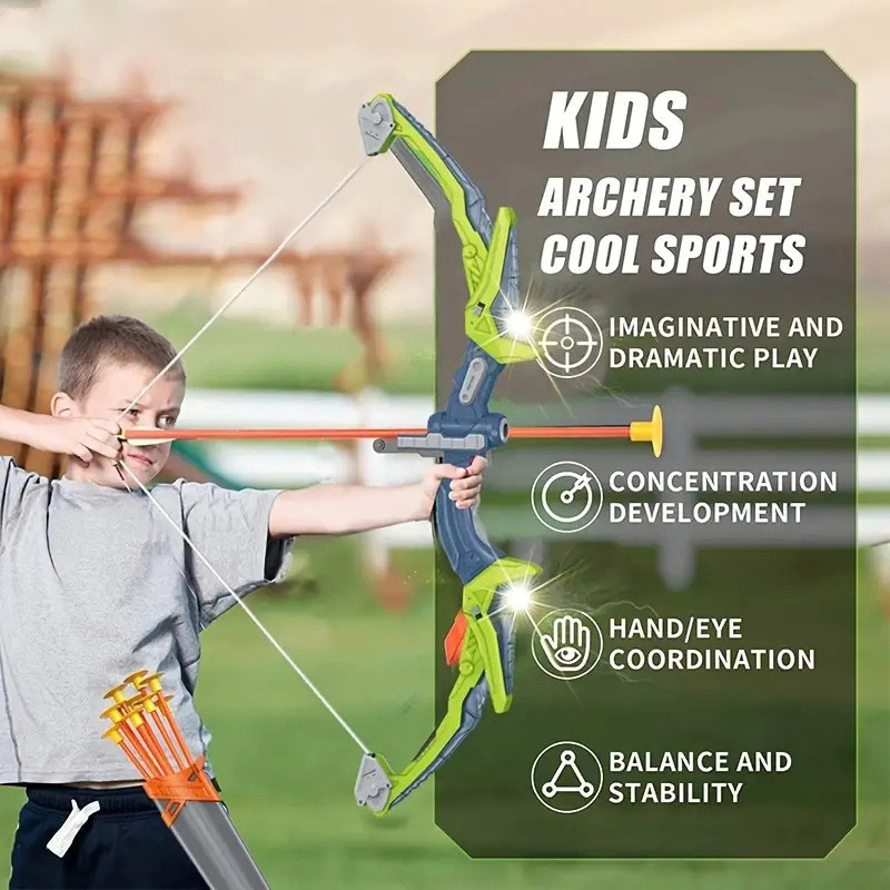 Çocuklar için LED Işıklı Okçul - Kids Outdoor Archery Set incelemesi ve fiyatı