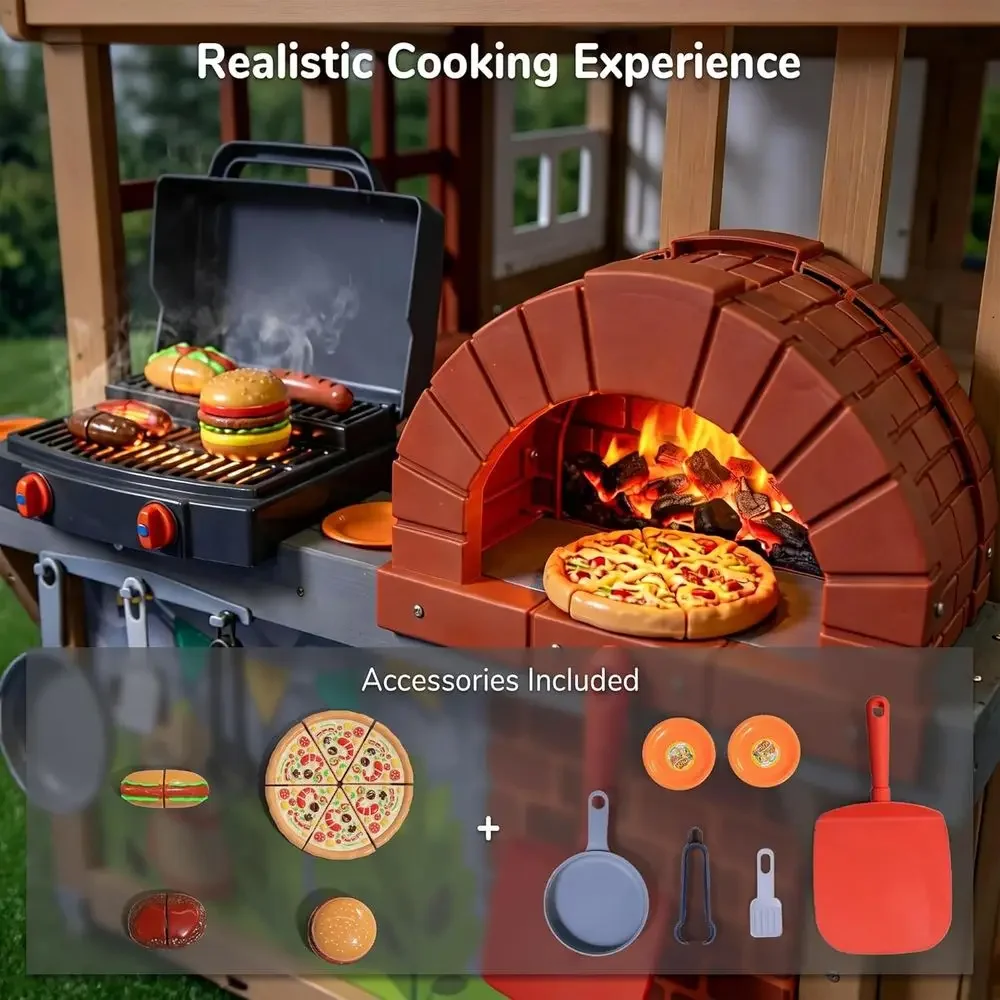 Çocuklar için Açık Hava Ahşap  - Kids Outdoor House With Kitchen incelemesi ve fiyatı