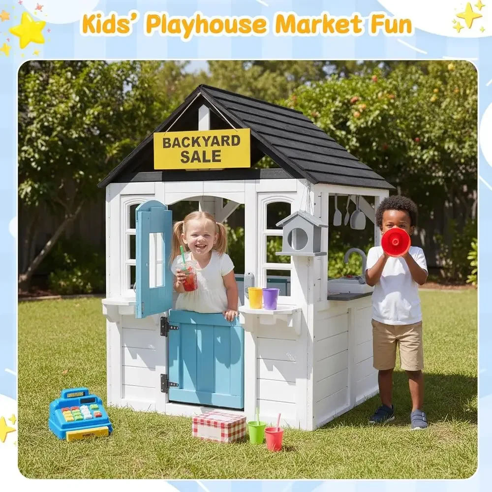 YOE Ahşap Çocuk Oyun Evi, Mutf - Kids Outdoor House With Kitchen incelemesi ve fiyatı
