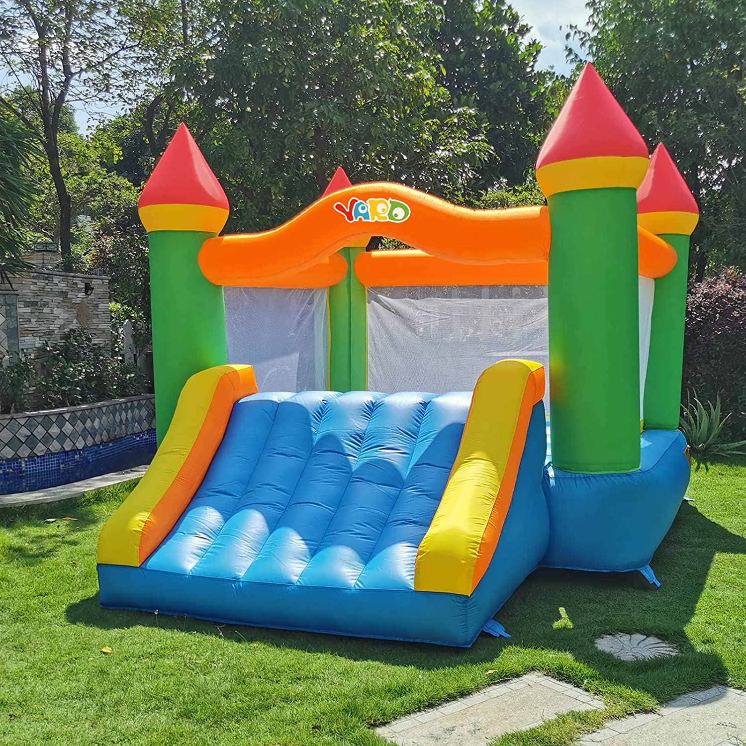 Yard şişme sıçrama ev slayt il - Kids Outdoor Wendy House incelemesi ve fiyatı